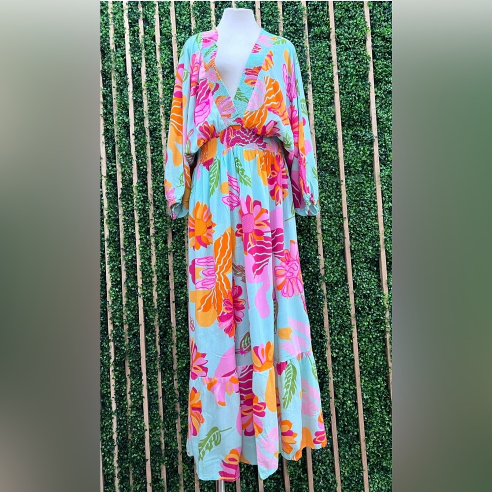 Gold & Silver Paris Multicolor Floral dress